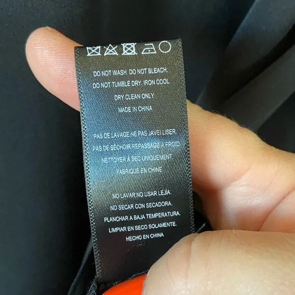 Nicole Miller Collection Silk Blouse Black Sheer Ruffles Small Whimsigoth Witchy - Picture 7 of 7